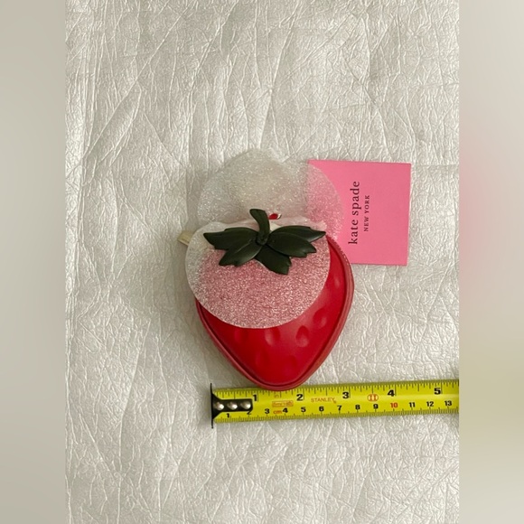 NWT Kate Spade Cherry Pie Picnic Strawberry Coin Mini Purse Very Rare Edition - Picture 3 of 8